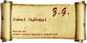 Zobel Gyöngyi névjegykártya