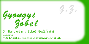 gyongyi zobel business card